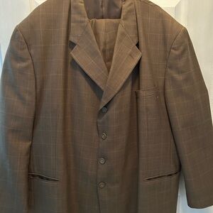 Stacy Adams Brown Checkered Suit